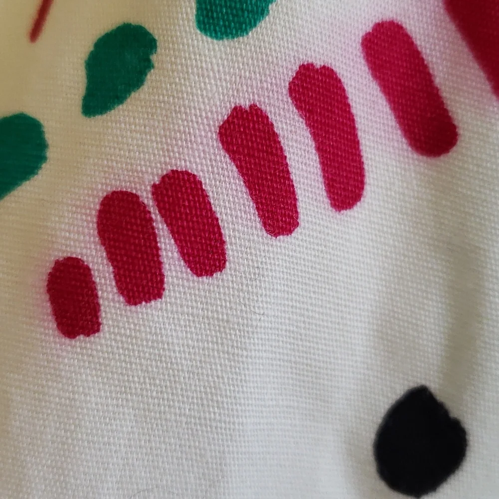 VINTAGE SUNDRESS Geary Roark Kamisoto. Size 10. White with multicolored pattern. - Picture 8 of 13
